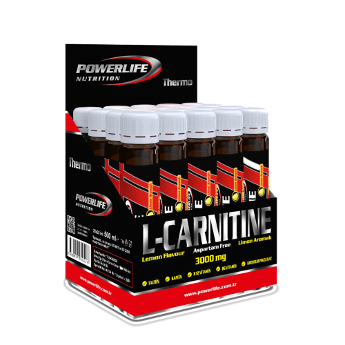Powerlife L Carnitine 3000 MG Limon 20 ADET (25 ML) /  Carnimax 100 ml - L-Karnitin Shot Hediyeli